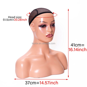 Cabeza de Maniquí Femenina Realista con Hombros para Exhibición de Pelucas, Precio Mayorista Económico - Product Image 3