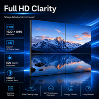 Solución de Pantalla de Video Wall LCD IPS de Pantalla Grande, 500 cd/m de Brillo, para Sala de Control, Centro de Seguridad, Monitoreo