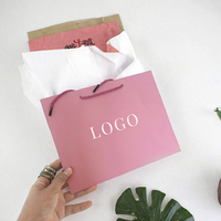Sacs cadeaux de luxe en papier d'art, petits, recyclables, avec poignées, mini, en vrac, pour fêtes, bijoux, parfums, emballages en matériaux recyclés