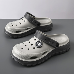 Sandalias Crocs para Hombre con Suela Gruesa, Antideslizantes, Aumentan la Altura, Cómodas, Casuales, para la Playa, Tallas 40-45, Tacón Redondo, Moldeado por Inyección - Product Image 3