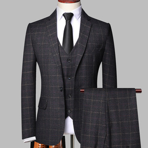 Người Đàn Ông 3 Mảnh Trang Phục Chính Thức Mỏng Phù Hợp Với <span class=keywords><strong>Tuxedo</strong></span> Prom Phù Hợp Với/Nam Chú Rể Áo Khoác Đám Cưới Chất Lượng Cao Ăn Mặc Áo Quần Vest - Product Image 3