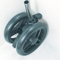 Ensemble de roues pivotantes en plastique de 6 pouces pour poussette bébé, capacité de charge de 20 à 25 kg, pour chariot à main et poussette