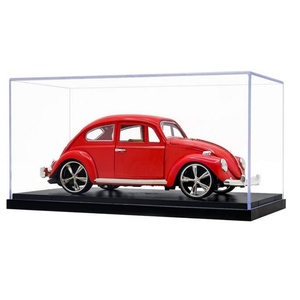 Manufacturer Wholesale Clear Acrylic 3mm Thick for Luxury Polished Model Car <b>Display</b> <b>Case</b> Black Base Customizable Thickness - Product Image 2