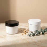 Petit pot à crème en PET 20g 50g, double paroi transparente PET + PP, pot en plastique avec insert intérieur, chaîne d'approvisionnement certifiée, pot d'échantillon pour soins de la peau, OEM
