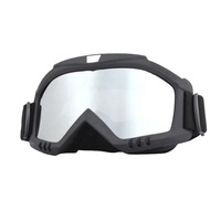 Lunettes de moto Lentille PC Anti-buée UV400 Coupe-vent Anti-poussière, Sangle réglable pour les amateurs de course de moto tout-terrain
