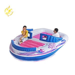 <span class=keywords><strong>Bateau</strong></span> gonflable de loisirs estival pour 6 personnes, nouvelle conception, PVC, flottant, portable, usage commercial, bord de mer - Product Image 2
