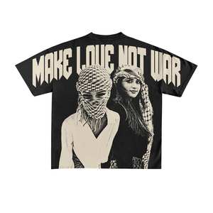 เสื้อยืดพิมพ์ลายสไตล์อเมริกันแนวสตรีท ดีไซน์ใหม่ สร้างสรรค์ ลายแก๊งสเตอร์ วินเทจ Y2K ทรงหลวม ยูนิเซ็กซ์ ผ้าโพลีเอสเตอร์ พิมพ์ลาย 3 มิติ - Product Image 4