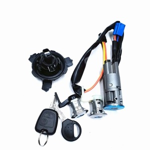 Convient pour <span class=keywords><strong>Peugeot</strong></span> <span class=keywords><strong>206</strong></span> 206CC Citroën C2, modèle de serrure de porte de réservoir de carburant d'allumage de démarrage complet de la voiture 4162EW - Product Image 2