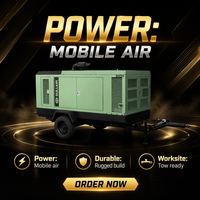 Compresseur d'air rotatif à vis lubrifié portable, Stage III, 18,5-25,5 m³/min, 4-17,2 bars, SULLAIR 660D3RH 780D3XH 825D3H 900D3H