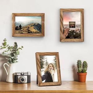 Wood Photo <b>Frame</b> Rectangle <b>Wall</b> Desktop Decorative <b>Frame</b> For Home Office Display - Product Image 1