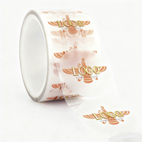 Étiquette personnalisée transparente en vinyle PVC, impression d'étiquettes, emballage, autocollant imperméable pour bouteille de bougie, autocollant transparent avec logo