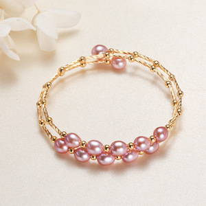 Wholesale Freshwater Pearl <b>Bracelet</b> and Elastic Bangle Trendy Women's Fashion Jewelry - Product Image 5