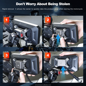 กันน้ำระดับ IP67 หน้าจอ HD IPS ขนาด 5.5 นิ้ว ระบบนำทาง GPS เชื่อมต่อไร้สาย Android Auto แบบพกพาสำหรับมอเตอร์ไซค์ รองรับ Carplay พร้อมแผนที่ทั่วโลก 1 ปี - Product Image 2