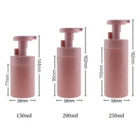 Botol Sabun Tangan Pink 150ml Grosir dengan Pompa Busa, Botol Plastik PET Tebal Hijau 200ml dengan Dispenser Pompa