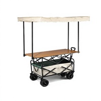 Chariot de voyage pliable de grande taille, de haute qualité, pour le camping en plein air, avec table et pare-soleil