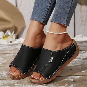Sandales plates pour femmes de grande taille QF1, style romain, sandales gladiateur - Product Image 4
