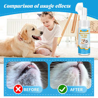 Mousse nettoyante pour pattes d'animaux pour chats et chiens, bain de pattes propre et rafraîchissant avec essence végétale et tête de brosse en silicone