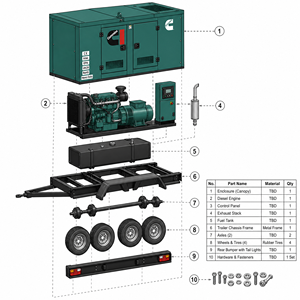 เครื่องกำเนิดไฟฟ้าดีเซล EAC EPA CE ISO 50kva ยี่ห้ออเมริกา Cummins Weichai FAW Ricardo เครื่องกำเนิดไฟฟ้าดีเซล 45kva สำหรับบ้าน แบบเก็บเสียงพิเศษ - Product Image 4
