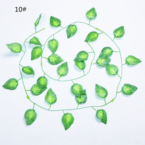 Plante verte artificielle décorative, feuilles de <span class=keywords><strong>lierre</strong></span>, vignes <span class=keywords><strong>en</strong></span> <span class=keywords><strong>plastique</strong></span>, guirlande de raisin pour la vente, m - Product Image 4