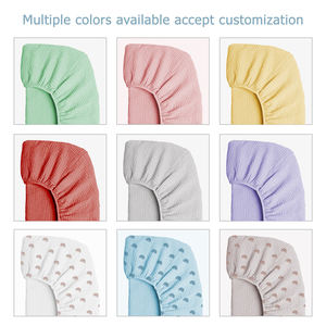 2 Pack Soft Muslin Gauze Crib <strong>Sheet</strong> High Elastic Cotton Baby Bedding for Newborn <strong>Cot</strong> Bed Custom Size Kids' Bedding - Product Image 6