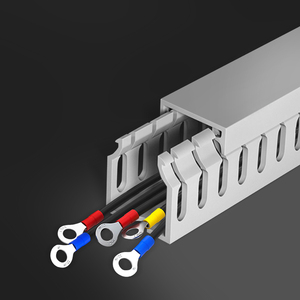 Goulotte de câblage en PVC pour usage industriel, conduit de câblage monté en surface, gestion des câbles en forme de U pour armoire électrique - Product Image 1