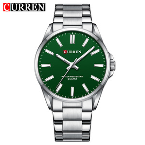 Montre à quartz de luxe CURREN 9090 pour homme, montre de mode pour homme, acier inoxydable, cuir, étanche, lumineuse, carrée - Product Image 5