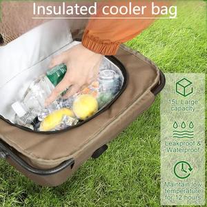 Chaise de camping en plein air inclinable porte-boisson pliant réglable plage Portable Oxford tissu pêche chaise de jardin aluminium métal - Product Image 6