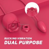 USB-Aufladbarer Rosen-Vibrator für Frauen Klitoris-Saugstimulator 9 Frequenzmodi Erwachsenen-Spielzeug