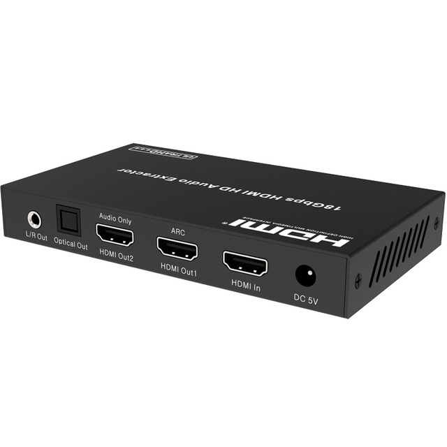 4K60Hz HDMI 2.0 Audio Extractor HDMI-ARC Converter SPDIF + 3.5MM Output 18Gbps