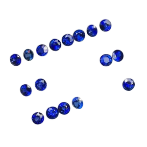 <b>Gems</b> Royal Blue 2mm~5mm Lab Grown Sapphire Gemstone Round Brilliant Cut with Color Play/<b>Fire</b> and Third Party Certified <b>Stone</b> - Product Image 1