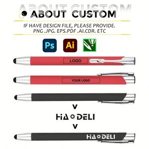 Stylo à bille promotionnel avec stylet, cadeau publicitaire universel, aluminium, logo personnalisé - Product Image 2