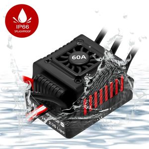 Verbesserter 60A Brushless ESC <span class=keywords><strong>2</strong></span>-3S Elektronischer Geschwindigkeitsregler Programmierkarte Wasserdicht 1/10 Ferngesteuertes Auto Made in China - Product Image 2