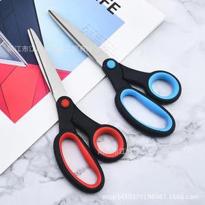 Tijeras Yangjiang para Zurdos, de Acero Inoxidable, Forma de V, para Uso Doméstico y de Sastrería, Mango Azul y Rojo - Product Image 1