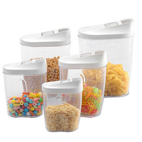 Boîte de stockage de céréales de différentes tailles, boîte de stockage de céréales de différentes tailles, couvercle de verrouillage, boîte de rangement alimentaire en plastique, ensemble de couvercles de vidange facile