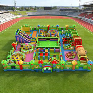 Grand parc d'attractions gonflable géant en PVC, parcours d'obstacles extérieur, aire de jeux, château gonflable pour événements commerciaux - Product Image 3