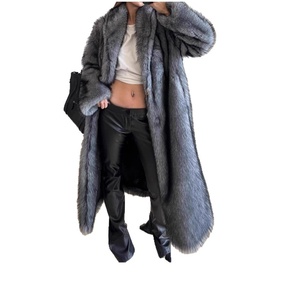 Cappotto <span class=keywords><strong>Trench</strong></span> Vintage Lungo e Spesso da <span class=keywords><strong>Donna</strong></span>, Eco-Friendly, Taglie Forti, 100% Poliestere, Pelliccia Sintetica, Nuovo Stile, Top di Gamma - Product Image 5