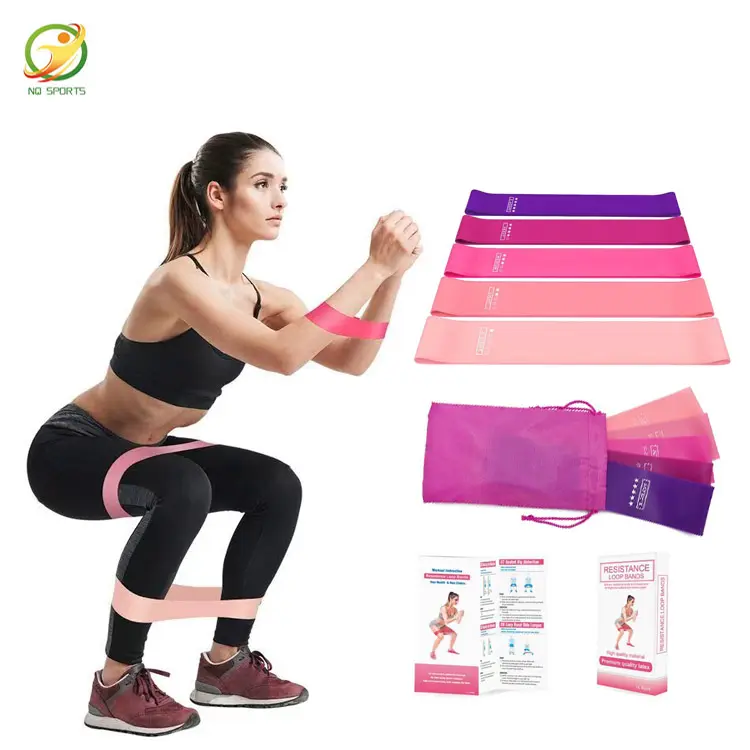 Latex elastic ring band factory custom hip resistance band can train buttocks muscles