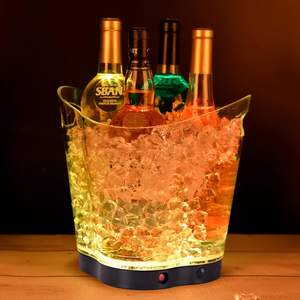 Seau à glace à LED dégradé coloré portable de <span class=keywords><strong>6</strong></span> <span class=keywords><strong>litres</strong></span> en plastique pour <span class=keywords><strong>champagne</strong></span> et vin pour la bière - Product Image 4