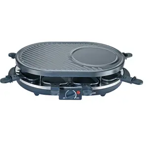Barbecue électrique ovale 1500W pour 8 <span class=keywords><strong>personnes</strong></span> pour le ménage et l'hôtel Caractéristiques <span class=keywords><strong>6</strong></span> casseroles et <span class=keywords><strong>6</strong></span> spatules - Product Image 1