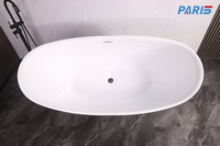 Baignoire autoportante en acrylique aigue-marine classique avec design moderne pour salle de bain moderne