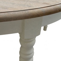Table de salle à manger extensible ovale en chêne massif rustique de luxe antique française D1645 pour meubles de salle à manger