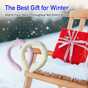 Pipa pemanas leher PCM yang dapat digunakan kembali dengan penutup bulu penghangat leher musim dingin dan hadiah untuk penghangat tangan & Kaki anak perempuan - Product Image 3