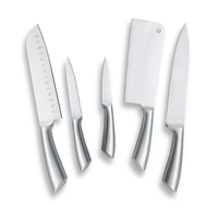 Ensemble de couteaux de cuisine multifonctions en acier inoxydable avec poignée creuse, Logo personnalisé 430