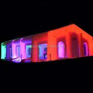 Tente cubique gonflable à LED pour mariages et événements | Tente de camping gonflable décorative pour l'extérieur avec éclairage-Ensemble complet - Product Image 5