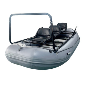 Kayak autodrainant abordable pour 5 personnes, grand modèle, radeau gonflable en PVC pour la pêche en rivière avec cadre en aluminium - Product Image 5