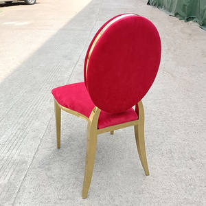 Bền Vàng Thép Không Gỉ Nhung Đỏ Vải Tiệc Ăn Nhà Hàng Đảng Đám Cưới Trẻ Em Trẻ Em Ghế - Product Image 5