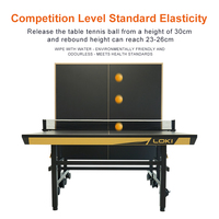 Table de ping-pong pliable en aluminium Loki Rxton 2500, imperméable, taille standard, plateau en MFC de 25 mm