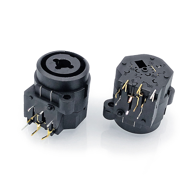 3 Pole Female Xlr Combo Jack Audio Dual Function Panel Mount Connector