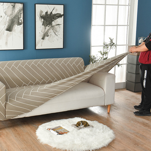 Hot Selling Modern Design Printed l <strong>Shape</strong> <strong>Sofa</strong> Cover <strong>Set</strong> 1 2 3 Seater <strong>All</strong> Inclusive Elastic Covers for <strong>Sofa</strong> Slipcovers - Product Image 6