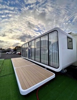 Cabine Apple de luxe moderne de 20 pieds avec 1 chambre, vente en gros, maison conteneur préfabriquée intelligente et mobile